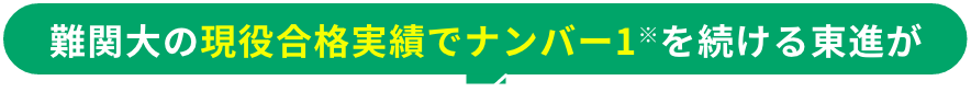 難関大の現役合格実績でナンバー1※を続ける東進が